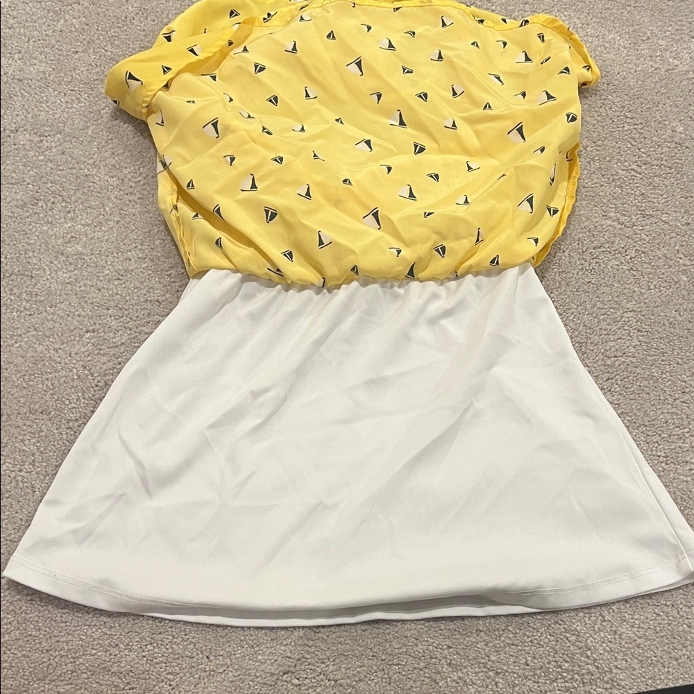 Like 🆕 NAUTICA Yellow Sundress with Sail boat Print. 4T - Picture 4 of 5